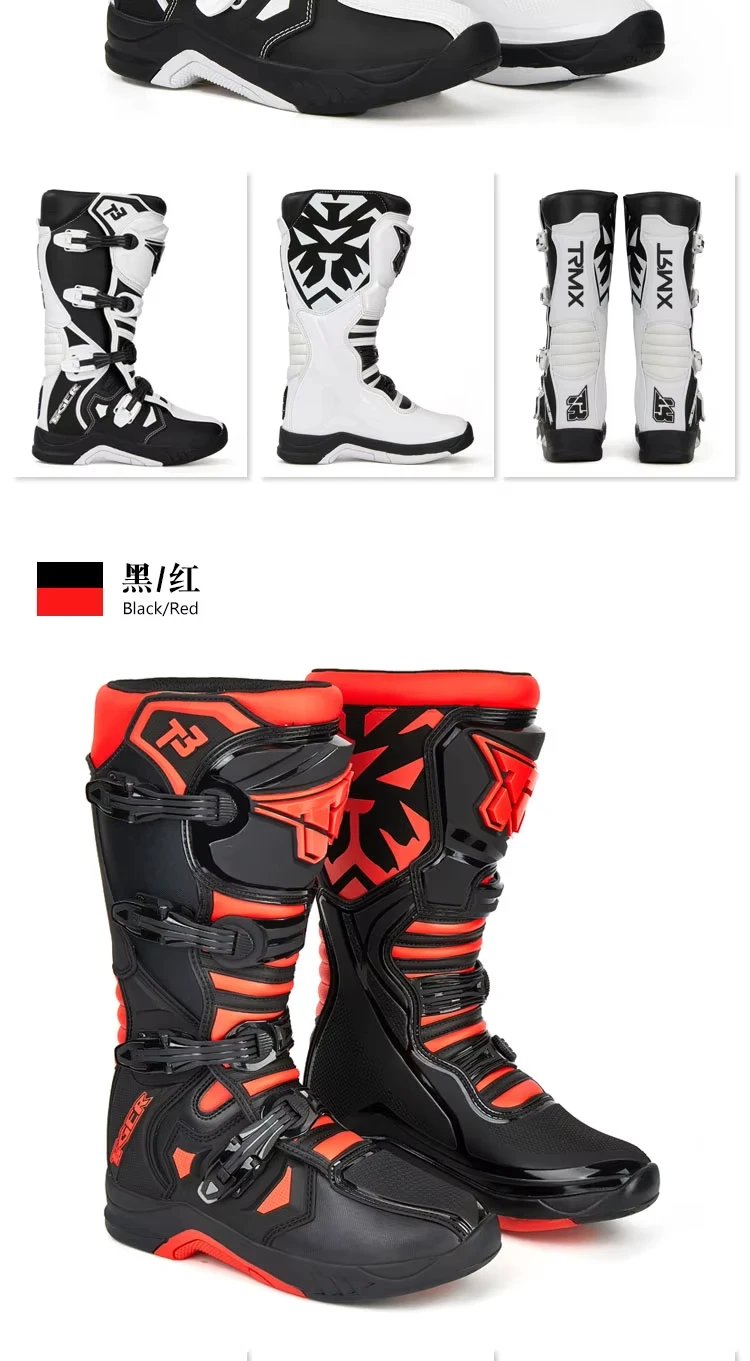 Motocross Boots Racing Boots Safe Riding Waterproof Anti Fall Wear-resistant Motorcycle Boots Equipment Rally Shoes