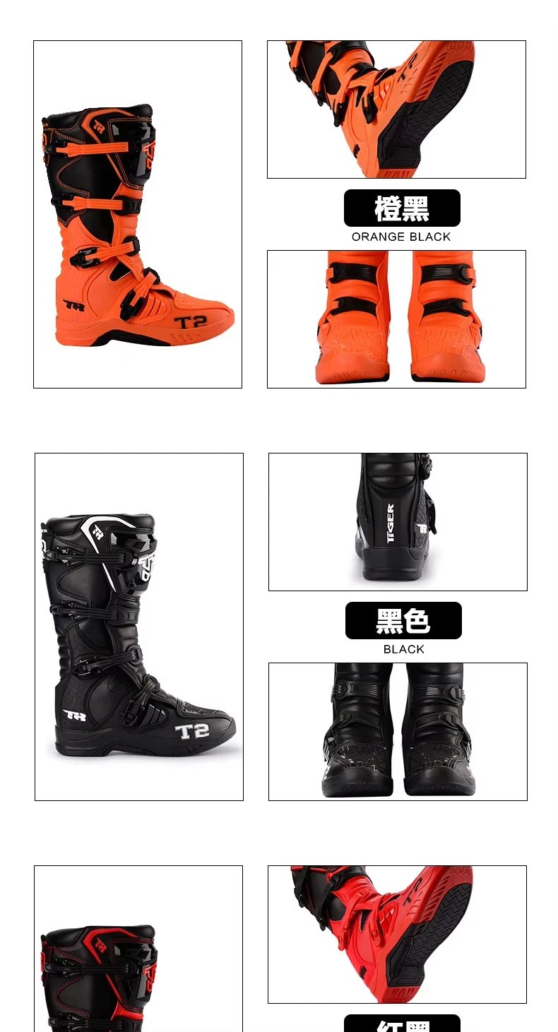 Motocross Boots Racing Boots Safe Riding Waterproof Anti Fall Wear-resistant Motorcycle Boots Equipment Rally Shoes