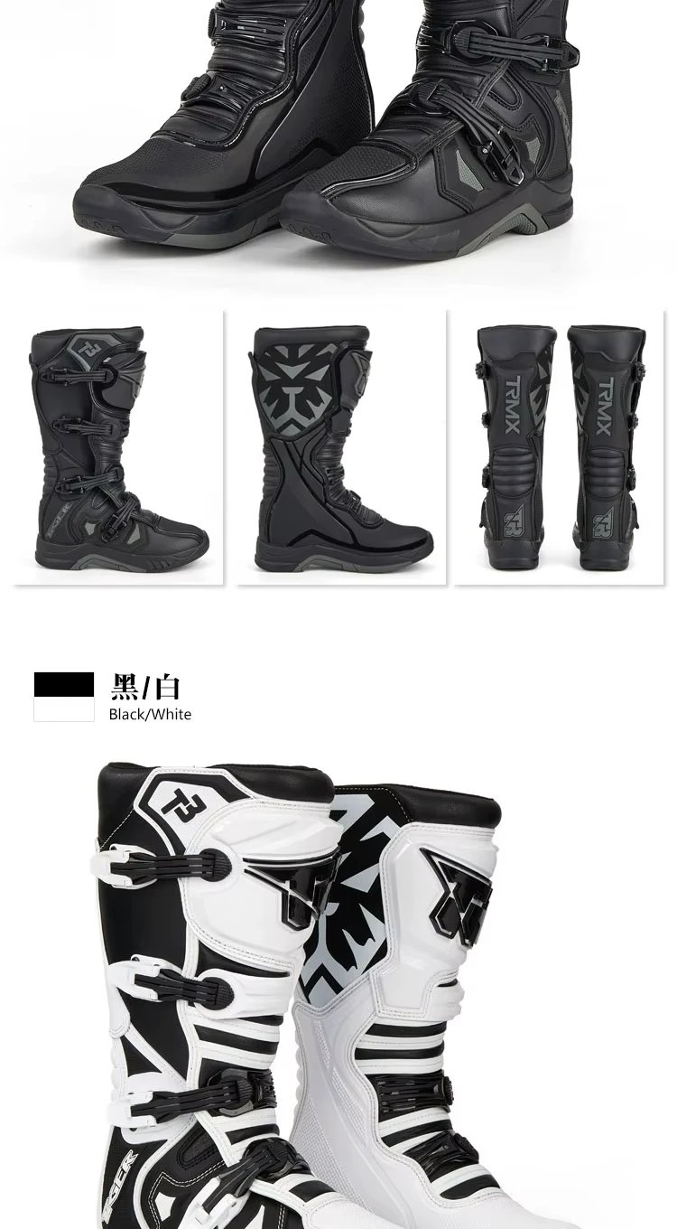 Motocross Boots Racing Boots Safe Riding Waterproof Anti Fall Wear-resistant Motorcycle Boots Equipment Rally Shoes