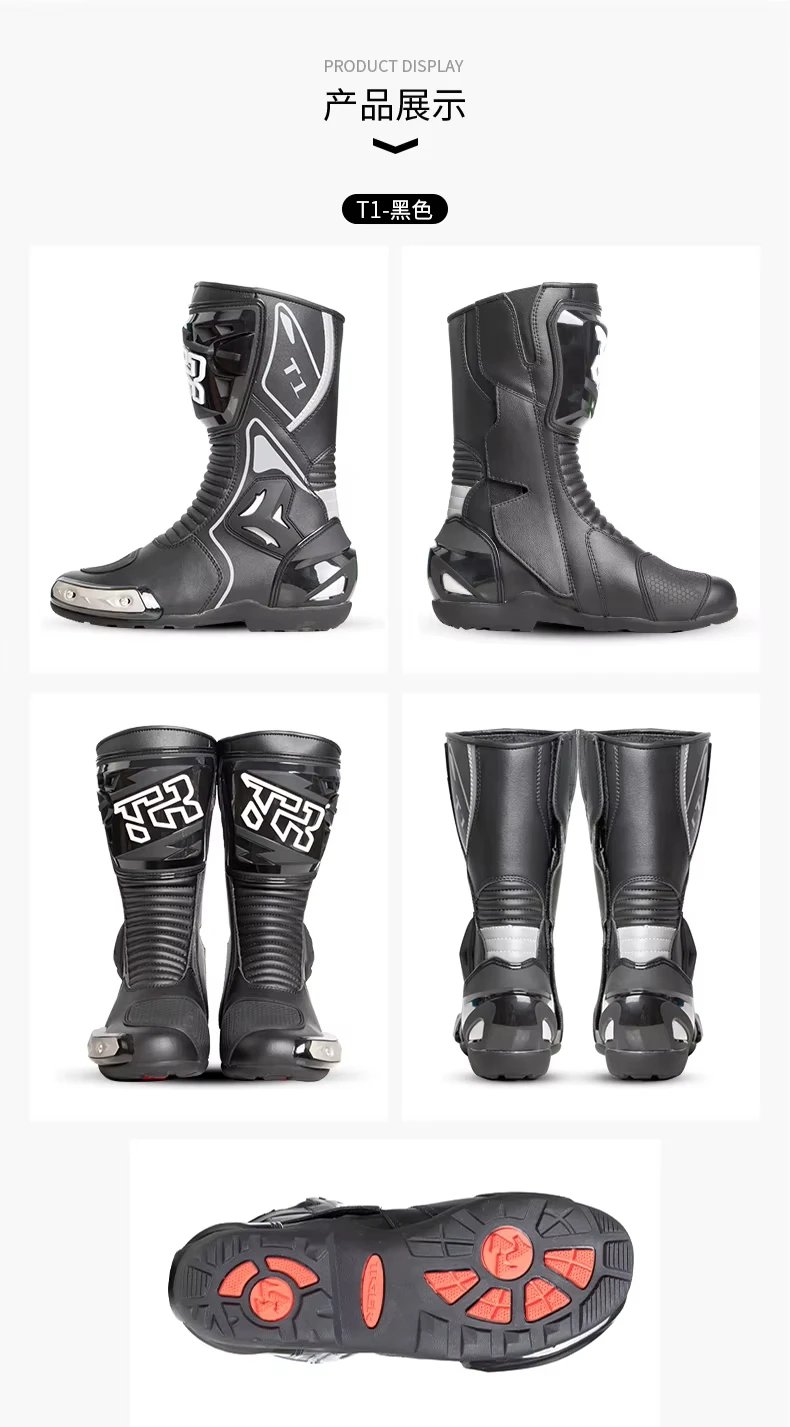 Motocross Boots Racing Boots Safe Riding Waterproof Anti Fall Wear-resistant Motorcycle Boots Equipment Rally Shoes