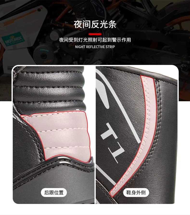 Motocross Boots Racing Boots Safe Riding Waterproof Anti Fall Wear-resistant Motorcycle Boots Equipment Rally Shoes