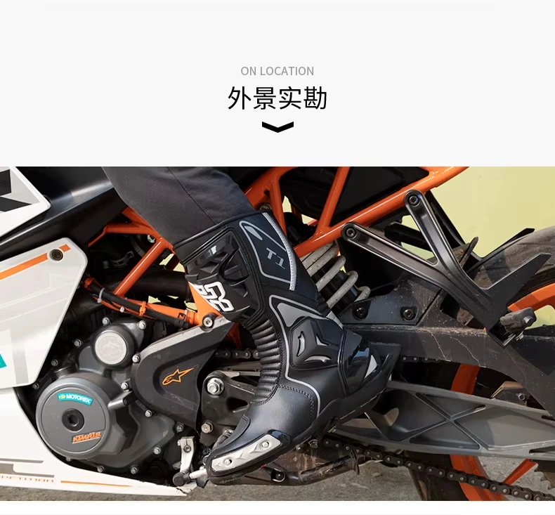 Motocross Boots Racing Boots Safe Riding Waterproof Anti Fall Wear-resistant Motorcycle Boots Equipment Rally Shoes