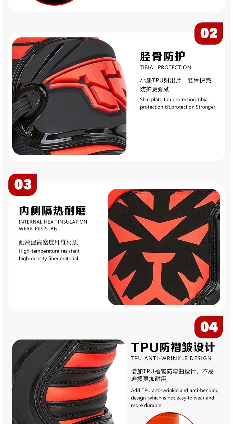 Motocross Boots Racing Boots Safe Riding Waterproof Anti Fall Wear-resistant Motorcycle Boots Equipment Rally Shoes