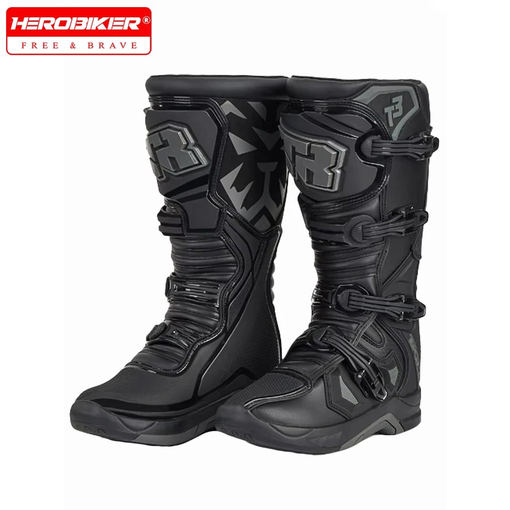 Motocross Boots Racing Boots Safe Riding Waterproof Anti Fall Wear-resistant Motorcycle Boots Equipment Rally Shoes