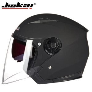 JIEKAI -512 Motorcycle double lens half helmet Cascos Para Moto Racing helmets ABS Helmet Moto Casque for Women/Men Casco Moto