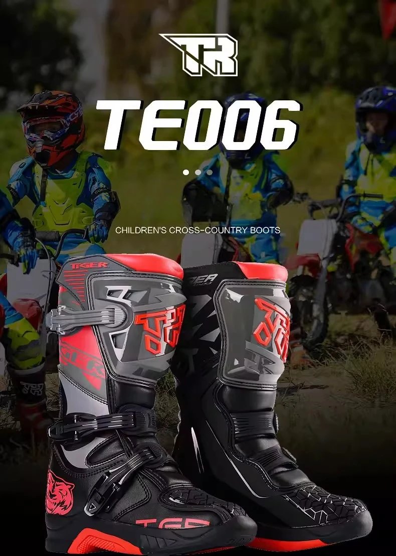 2026 New Kids Motocross Boots Black Off-Road Motorcycle Boot Children Orange Youth Dirt Bike Racing Bota MX Gear For 6-12 Years 2026 New Kids Motocross Boots Black Off-Road Motorcycle Boot Children Orange Youth Dirt Bike Racing Bota MX Gear For 6-12 Years