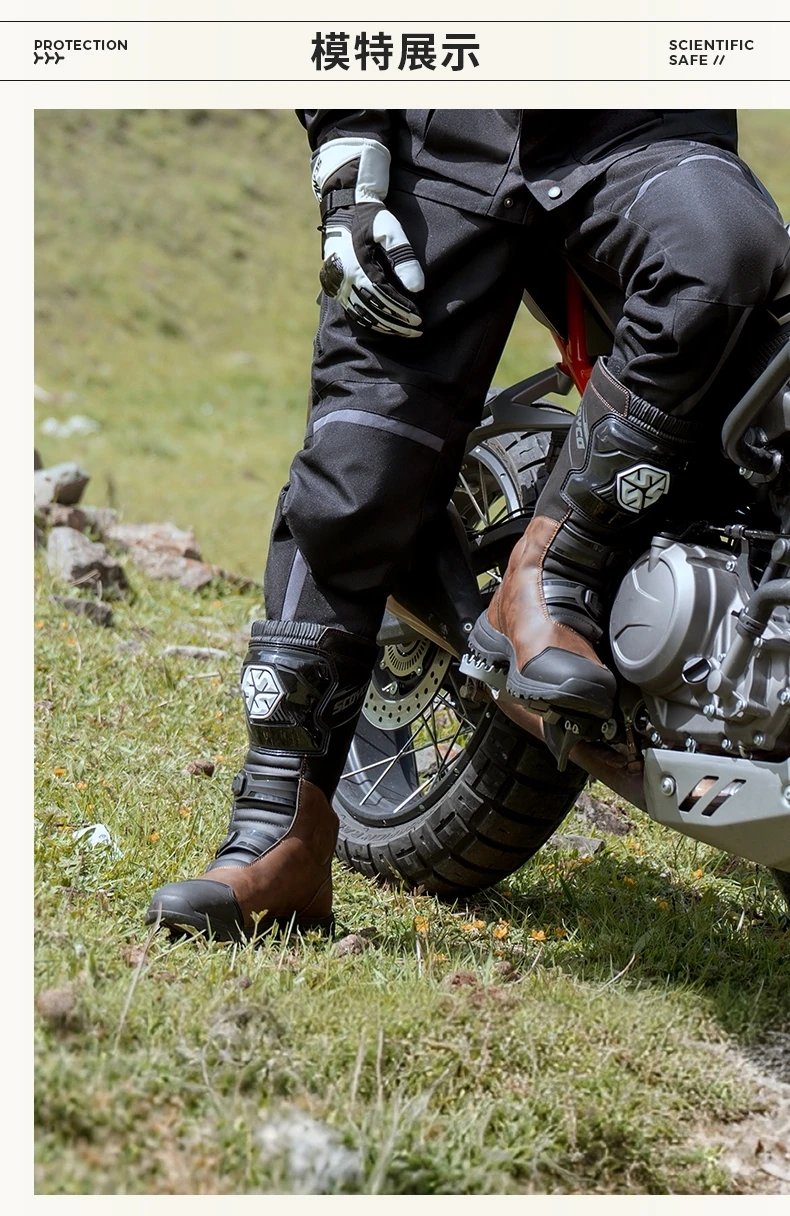 Professional Motorcycle Boots Non-slip Windproof Waterproof Motocross Boots Protective Racing Off-road Shoes All Seasons
