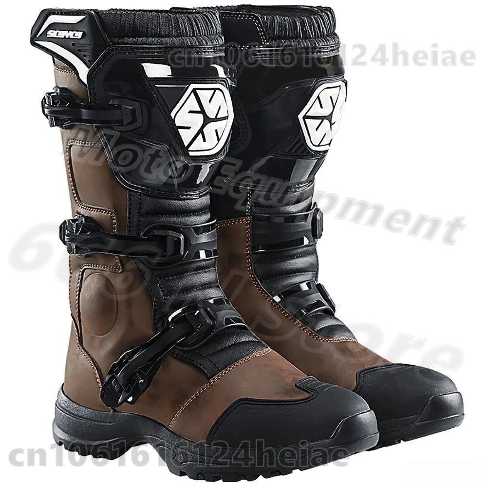 Professional Motorcycle Boots Non-slip Windproof Waterproof Motocross Boots Protective Racing Off-road Shoes All Seasons