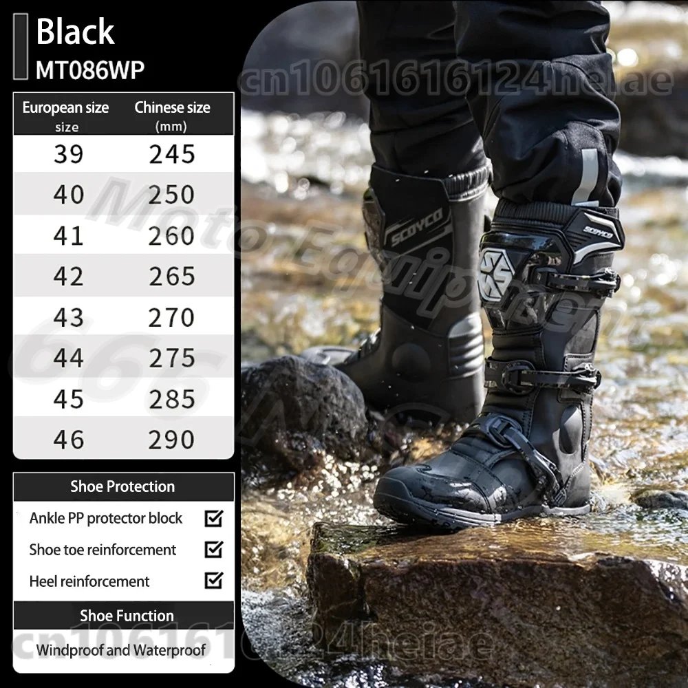 Professional Motorcycle Boots Non-slip Windproof Waterproof Motocross Boots Protective Racing Off-road Shoes All Seasons