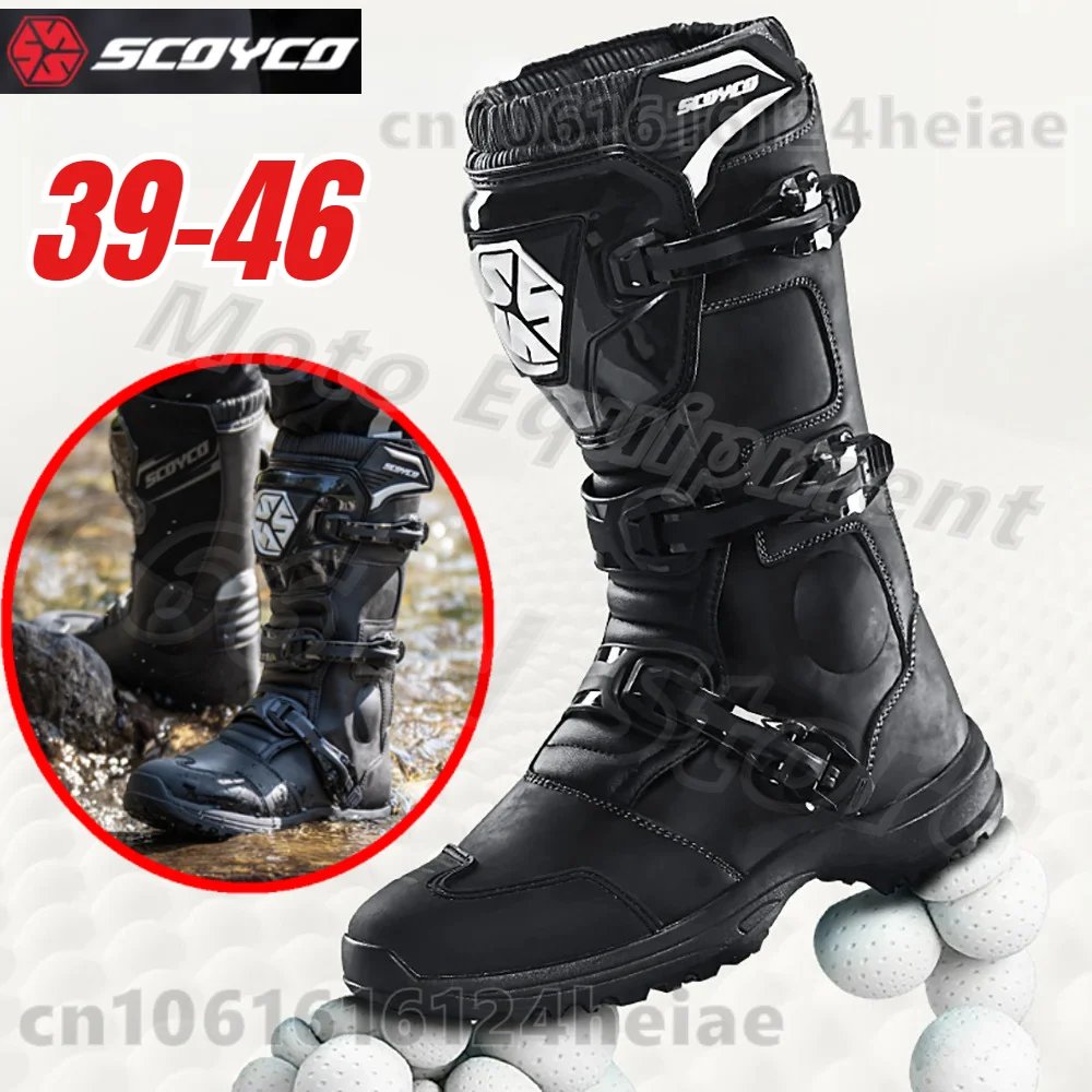 Professional Motorcycle Boots Non-slip Windproof Waterproof Motocross Boots Protective Racing Off-road Shoes All Seasons