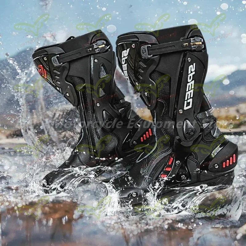 High Quality Off-road Motorcycle Riding Boots Racing Boots Summer Rain Resistant Waterproof Anti Slip Off-road Riding Shoes