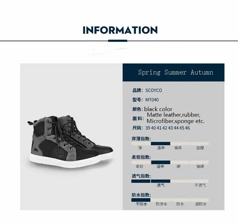 Commuter Motorcycle Waterproof boots SCOYCO MT040WP Motocross non-slip grip Shoes Four Season Breathable wear-resistant Boots Commuter Motorcycle Waterproof boots SCOYCO MT040WP Motocross non-slip grip Shoes Four Season Breathable wear-resistant Boots