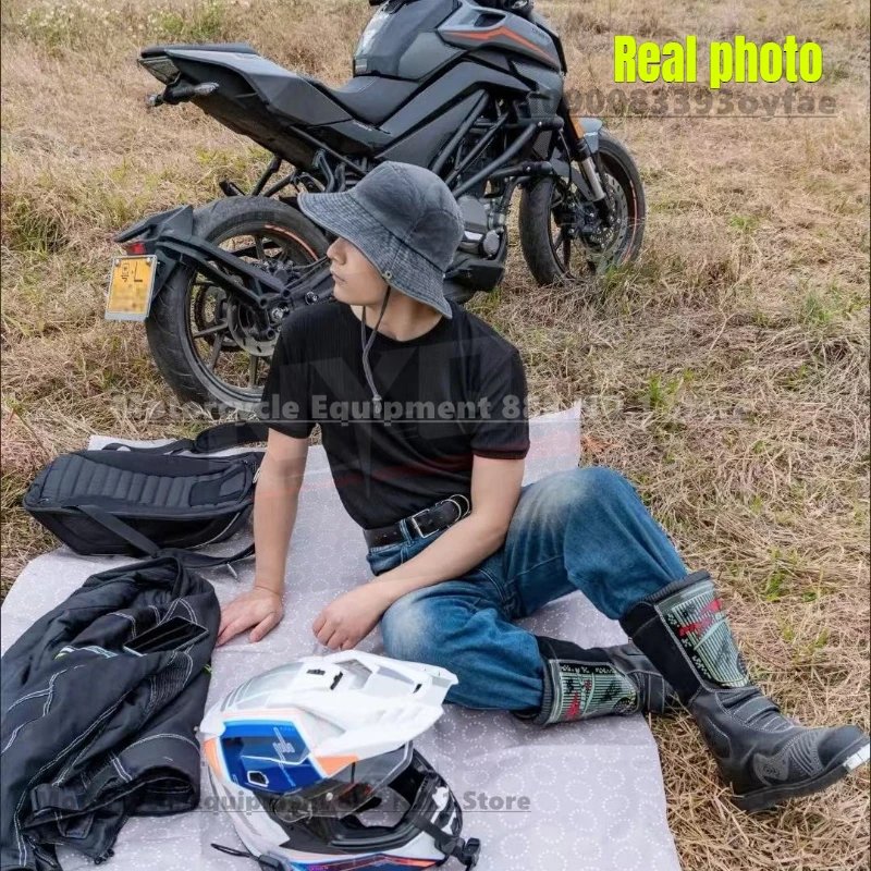 Motorcycle Riding Boots Rain Professional Racing Boot Men Women Crash Fall Protection Off-Road Motorbike Shoes Botas Motocross