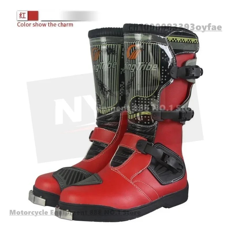 Motorcycle Riding Boots Rain Professional Racing Boot Men Women Crash Fall Protection Off-Road Motorbike Shoes Botas Motocross