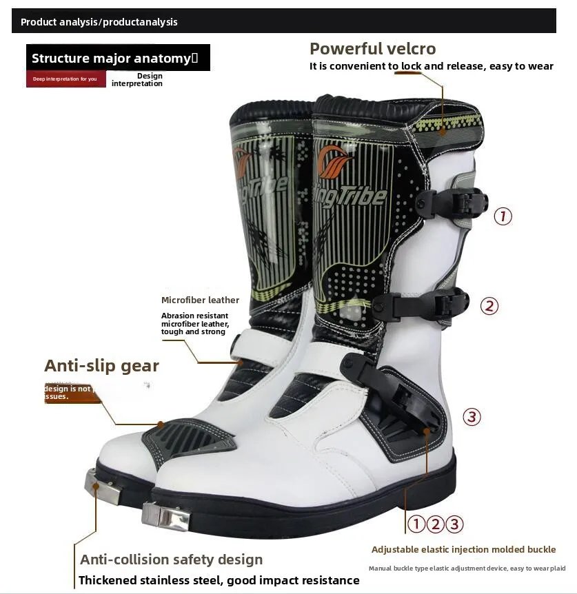Motorcycle Riding Boots Rain Professional Racing Boot Men Women Crash Fall Protection Off-Road Motorbike Shoes Botas Motocross Motorcycle Riding Boots Rain Professional Racing Boot Men Women Crash Fall Protection Off-Road Motorbike Shoes Botas Motocross