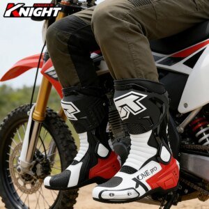 Professional Motorcycle Boots Non-slip Motocross Boots Waterproof Motorcycle Off-road Shoes Motorcycle Protective For 4 Season