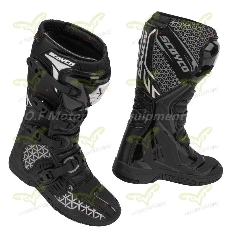 SCOYCO Riding Boots Motorcycle Riding Equipment Outdoor Off-road Boots Men's and Women's Go Kart Racing Boots