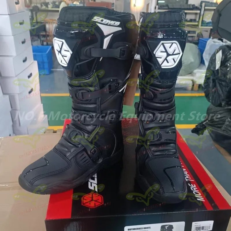 SCOYCO Riding Boots Motorcycle Riding Equipment Outdoor Off-road Boots Men's and Women's Go Kart Racing Boots