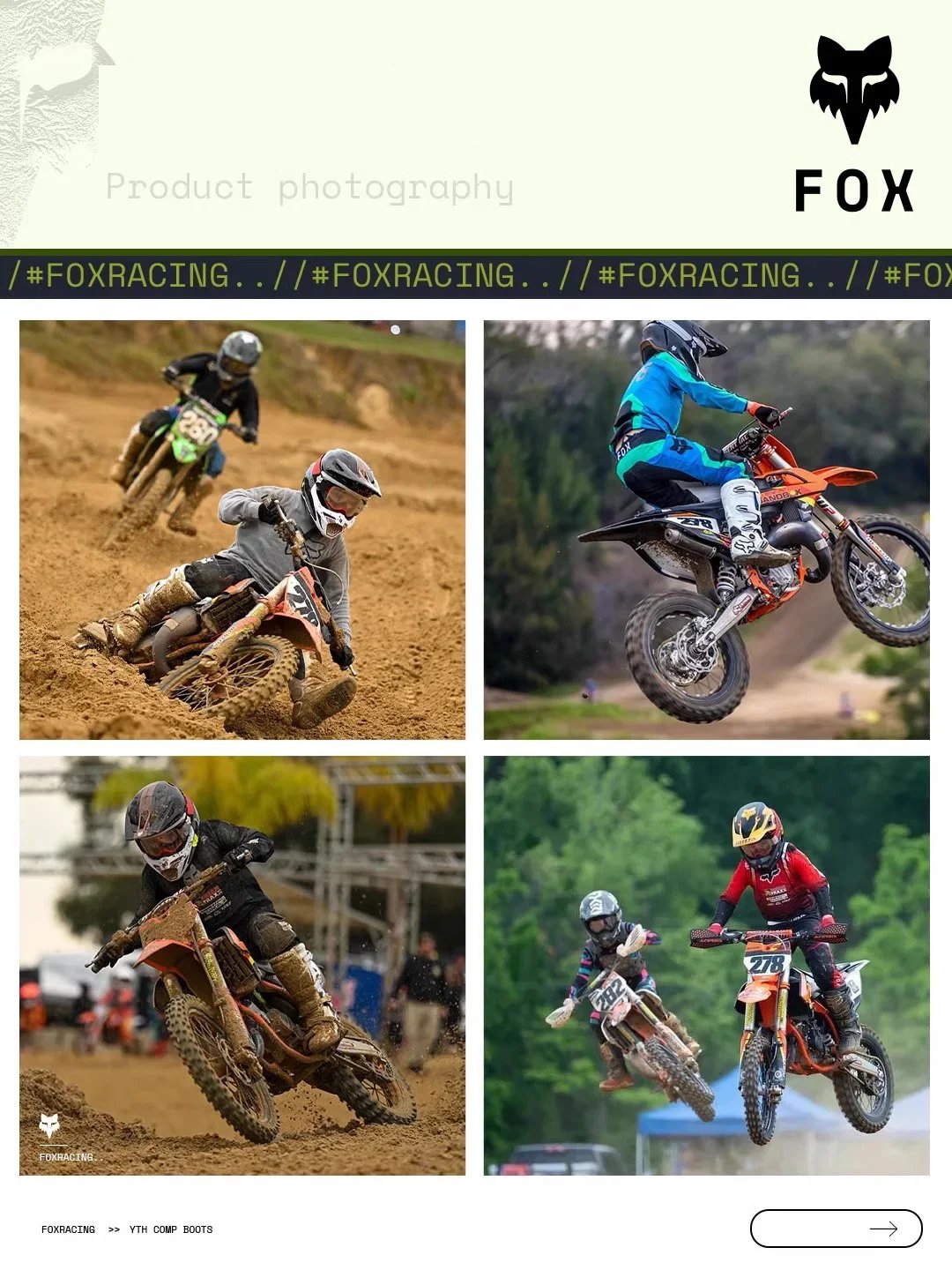 FOX Comp Off-Road motocross boots for child youth kids girls women Boots dirt bike karting ATV/UTV Trails MX Track Riding