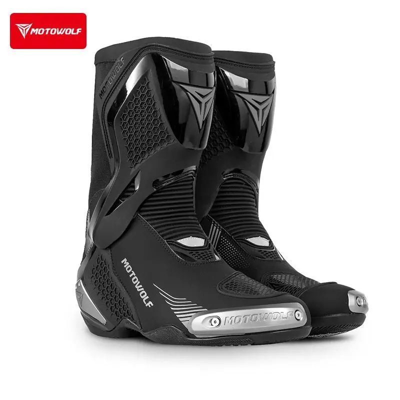 Motorcycle Boots Men Professional Motocross Boots Off Road Riding Racing Boots Wear Resistant Moto Anti-slip Motorcyclist Shoes Motorcycle Boots Men Professional Motocross Boots Off Road Riding Racing Boots Wear Resistant Moto Anti-slip Motorcyclist Shoes