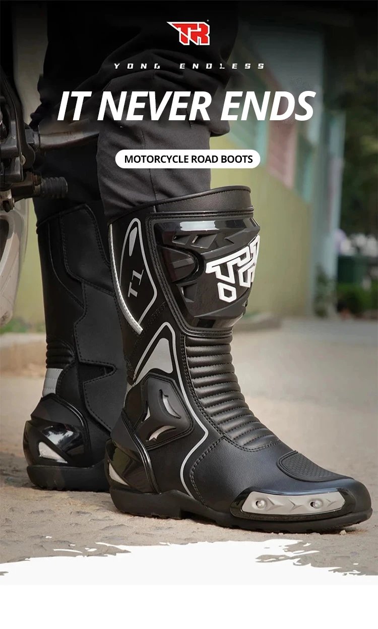 Professional Outdoors Motocross Racing Long Boots Anti Slip Breathable Motos Shoes Men's Motorcycle Protective Boots Professional Outdoors Motocross Racing Long Boots Anti Slip Breathable Motos Shoes Men's Motorcycle Protective Boots
