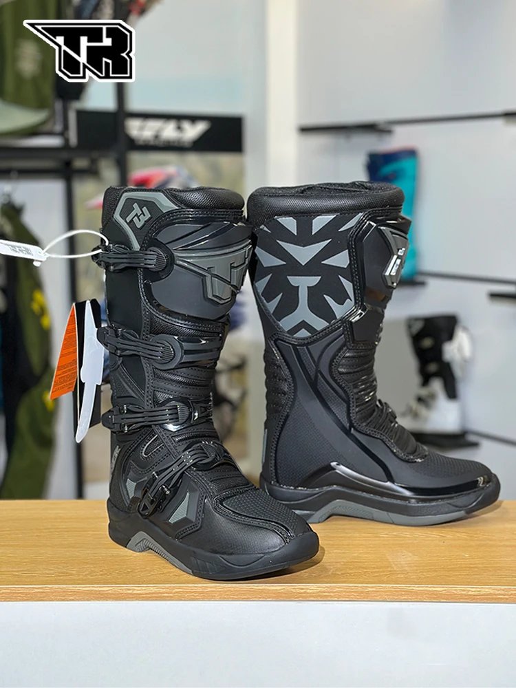 Professional Outdoors Motocross Racing Long Boots Anti Slip Breathable Motos Shoes Men's Motorcycle Protective Boots Professional Outdoors Motocross Racing Long Boots Anti Slip Breathable Motos Shoes Men's Motorcycle Protective Boots