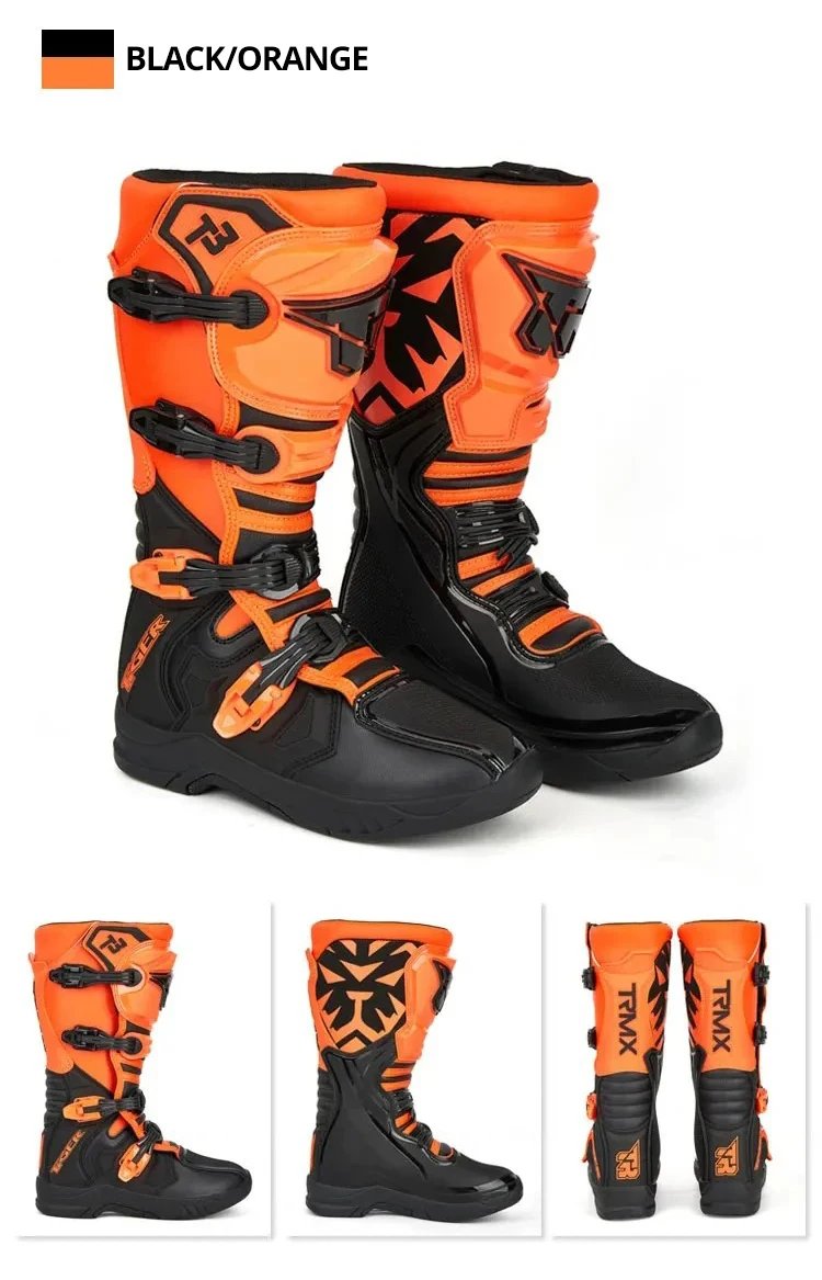 Professional Outdoors Motocross Racing Long Boots Anti Slip Breathable Motos Shoes Men's Motorcycle Protective Boots Professional Outdoors Motocross Racing Long Boots Anti Slip Breathable Motos Shoes Men's Motorcycle Protective Boots