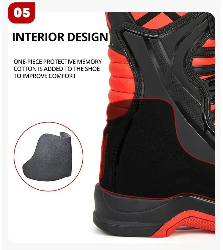 Professional Outdoors Motocross Racing Long Boots Anti Slip Breathable Motos Shoes Men's Motorcycle Protective Boots Professional Outdoors Motocross Racing Long Boots Anti Slip Breathable Motos Shoes Men's Motorcycle Protective Boots