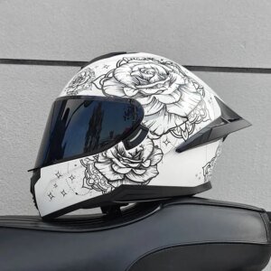 Motorcycle helmet, menās and womenās dual lens full face helmet, motorcycle sports car, all season full face helmet