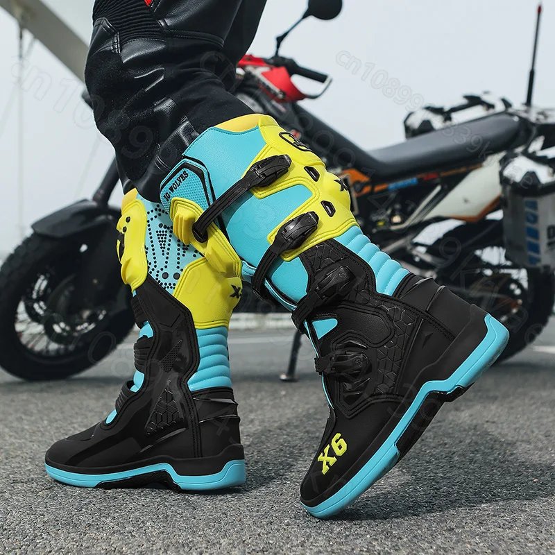 Off-road Track Shoes Motorcycle Motocross Boots Off-road Locomotive Riding Boots Tension Anti-skid Anti-drop Riding Equipment