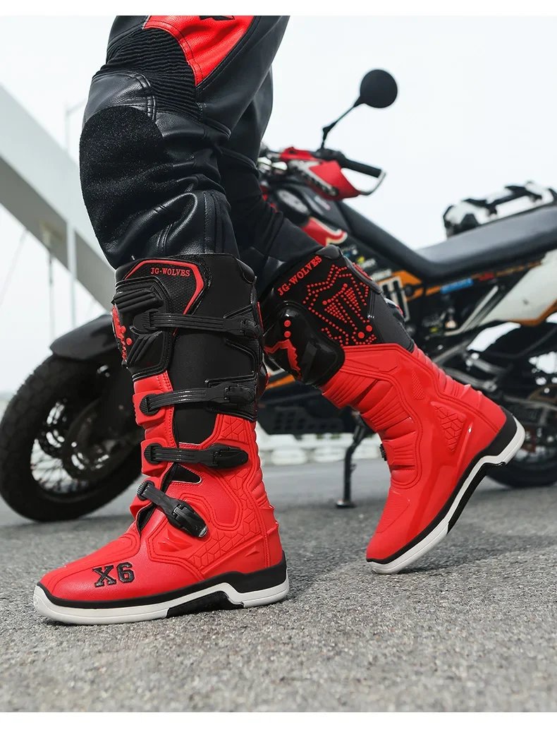 Off-road Track Shoes Motorcycle Motocross Boots Off-road Locomotive Riding Boots Tension Anti-skid Anti-drop Riding Equipment