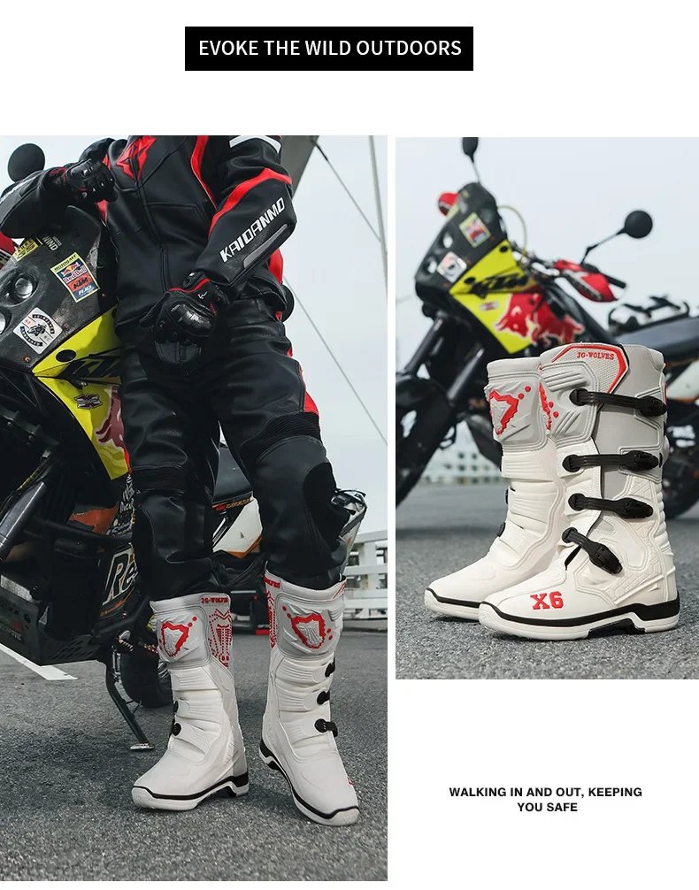 Off-road Track Shoes Motorcycle Motocross Boots Off-road Locomotive Riding Boots Tension Anti-skid Anti-drop Riding Equipment