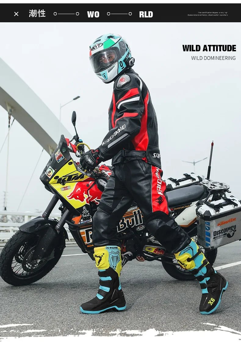 Off-road Track Shoes Motorcycle Motocross Boots Off-road Locomotive Riding Boots Tension Anti-skid Anti-drop Riding Equipment