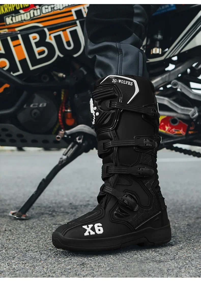 Off-road Track Shoes Motorcycle Motocross Boots Off-road Locomotive Riding Boots Tension Anti-skid Anti-drop Riding Equipment