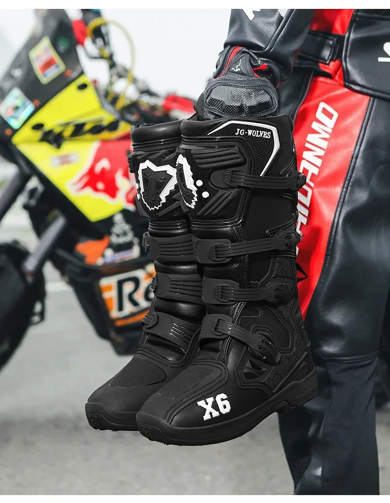 Off-road Track Shoes Motorcycle Motocross Boots Off-road Locomotive Riding Boots Tension Anti-skid Anti-drop Riding Equipment