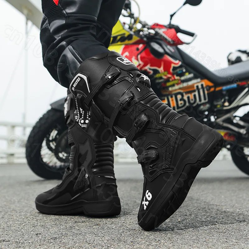 Off-road Track Shoes Motorcycle Motocross Boots Off-road Locomotive Riding Boots Tension Anti-skid Anti-drop Riding Equipment