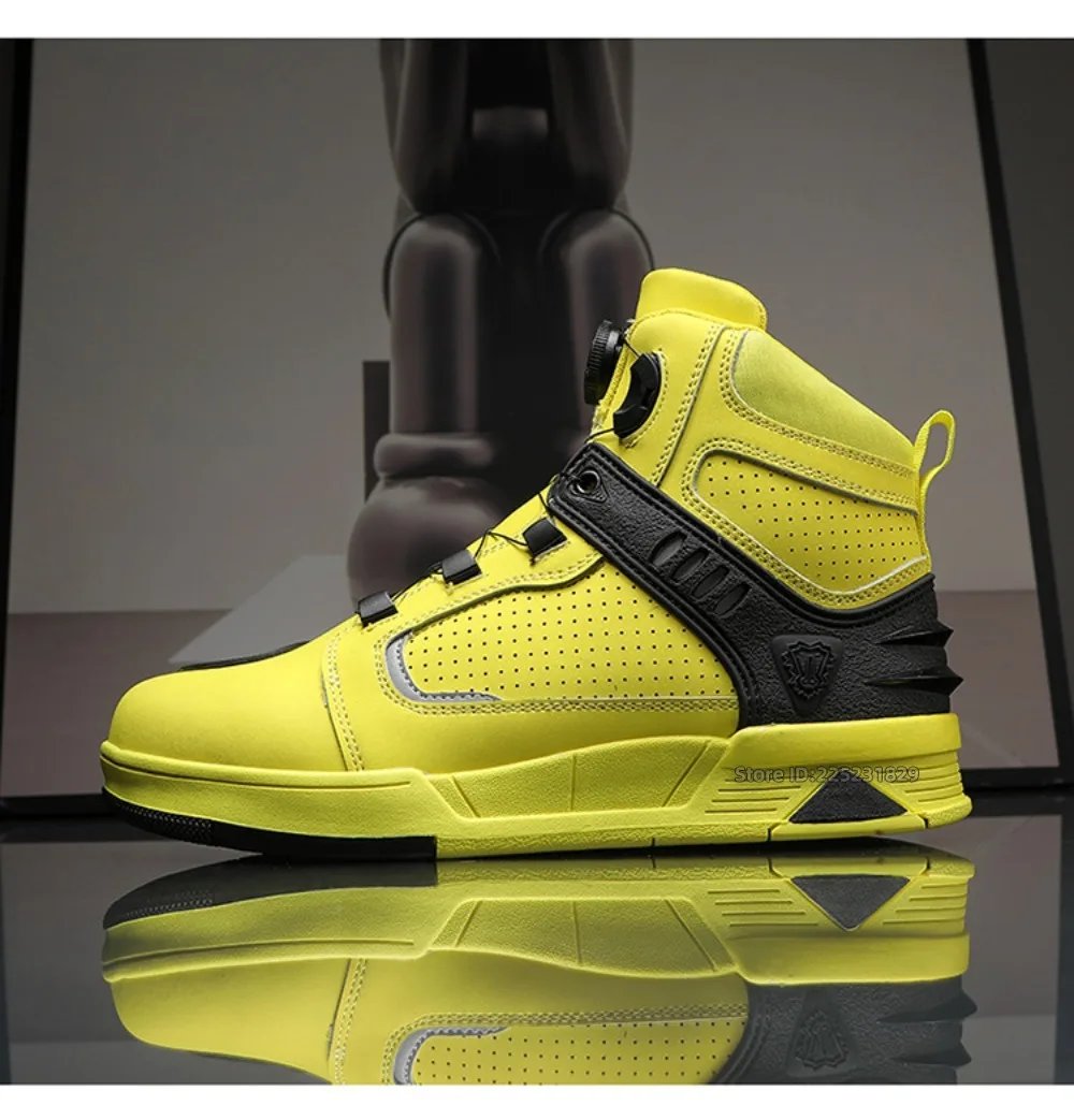 Leather Motorcycle Men's Genuine Moto Protective Ankle Short Boots Motocross Breathable Anti Drop Riding Travel Racing Shoes