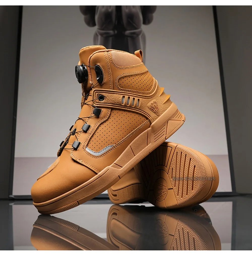 Leather Motorcycle Men's Genuine Moto Protective Ankle Short Boots Motocross Breathable Anti Drop Riding Travel Racing Shoes