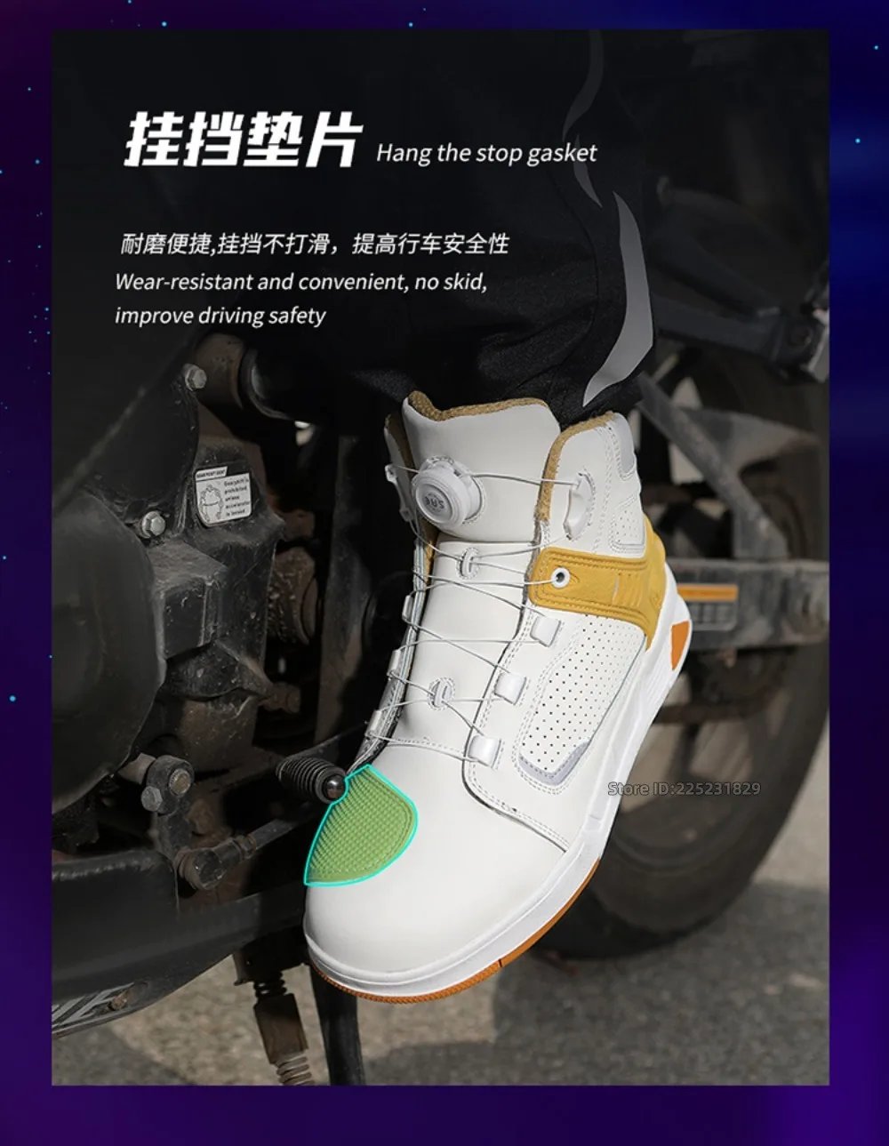 Leather Motorcycle Men's Genuine Moto Protective Ankle Short Boots Motocross Breathable Anti Drop Riding Travel Racing Shoes