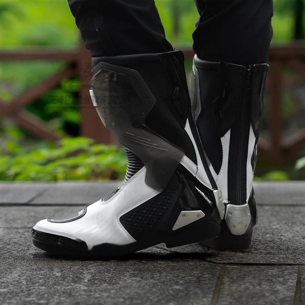 BENKIA HDF-FC708T Off-Road Motorcycle Bota Professional Track Riding Rally Race Boot Cowhide Waterproof Racing Anti-Collision