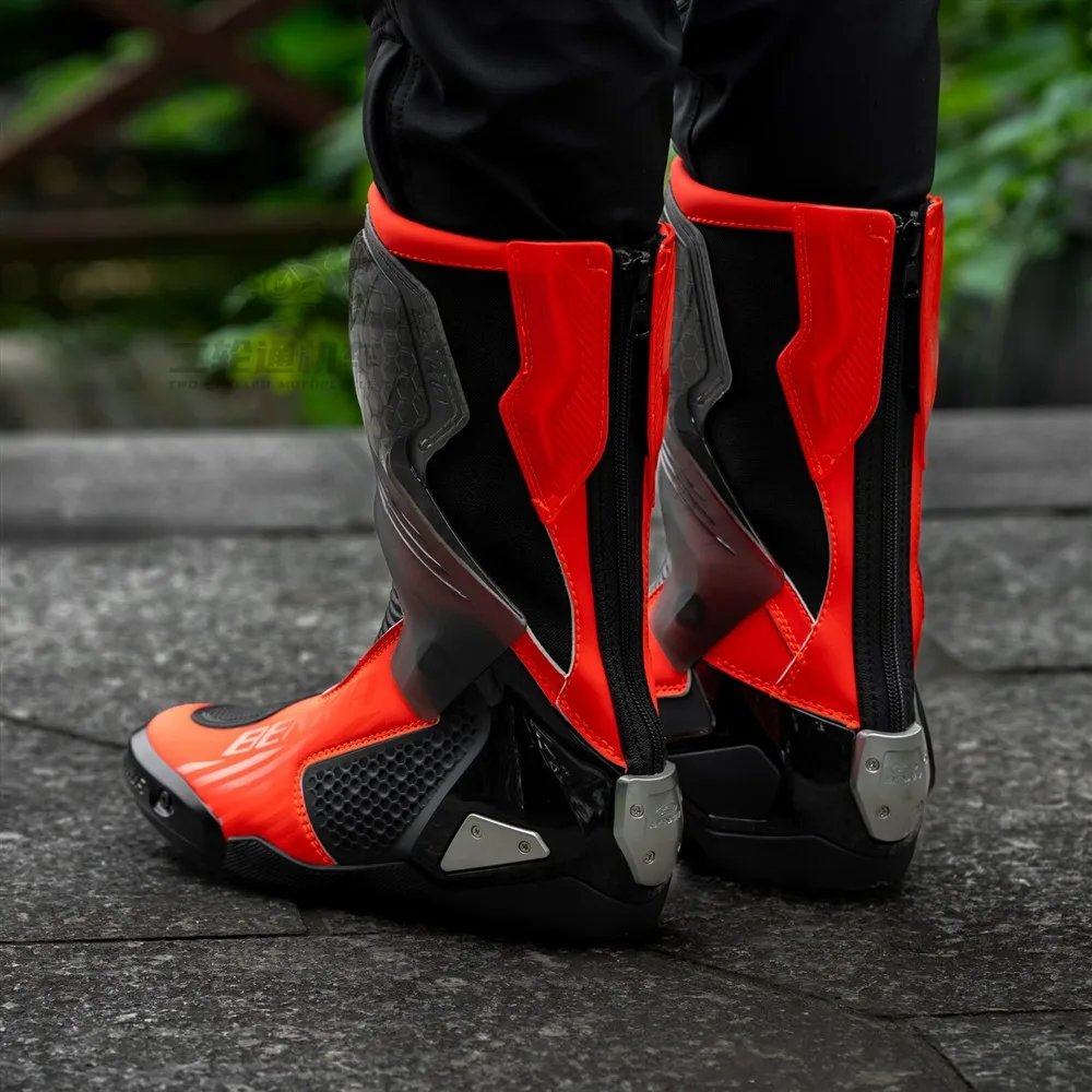 BENKIA HDF-FC708T Off-Road Motorcycle Bota Professional Track Riding Rally Race Boot Cowhide Waterproof Racing Anti-Collision