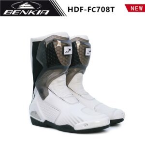 BENKIA HDF-FC708T Off-Road Motorcycle Bota Professional Track Riding Rally Race Boot Cowhide Waterproof Racing Anti-Collision