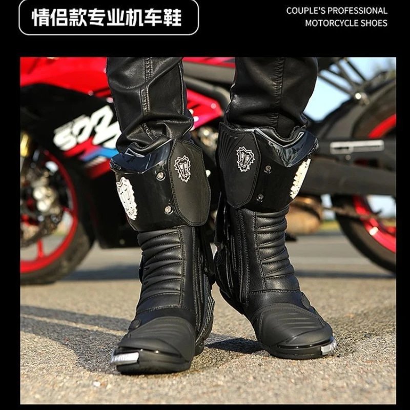 JG WOLVES Motorcycle Boots Men Nine Strand Wolf Riding Shoes Protective Racing Gear motocross boots נעלי רכיבה לאופנוע כביש
