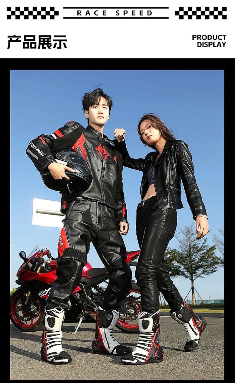 JG WOLVES Motorcycle Boots Men Nine Strand Wolf Riding Shoes Protective Racing Gear motocross boots נעלי רכיבה לאופנוע כביש