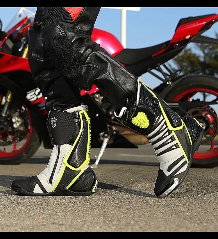 JG WOLVES Motorcycle Boots Men Nine Strand Wolf Riding Shoes Protective Racing Gear motocross boots נעלי רכיבה לאופנוע כביש