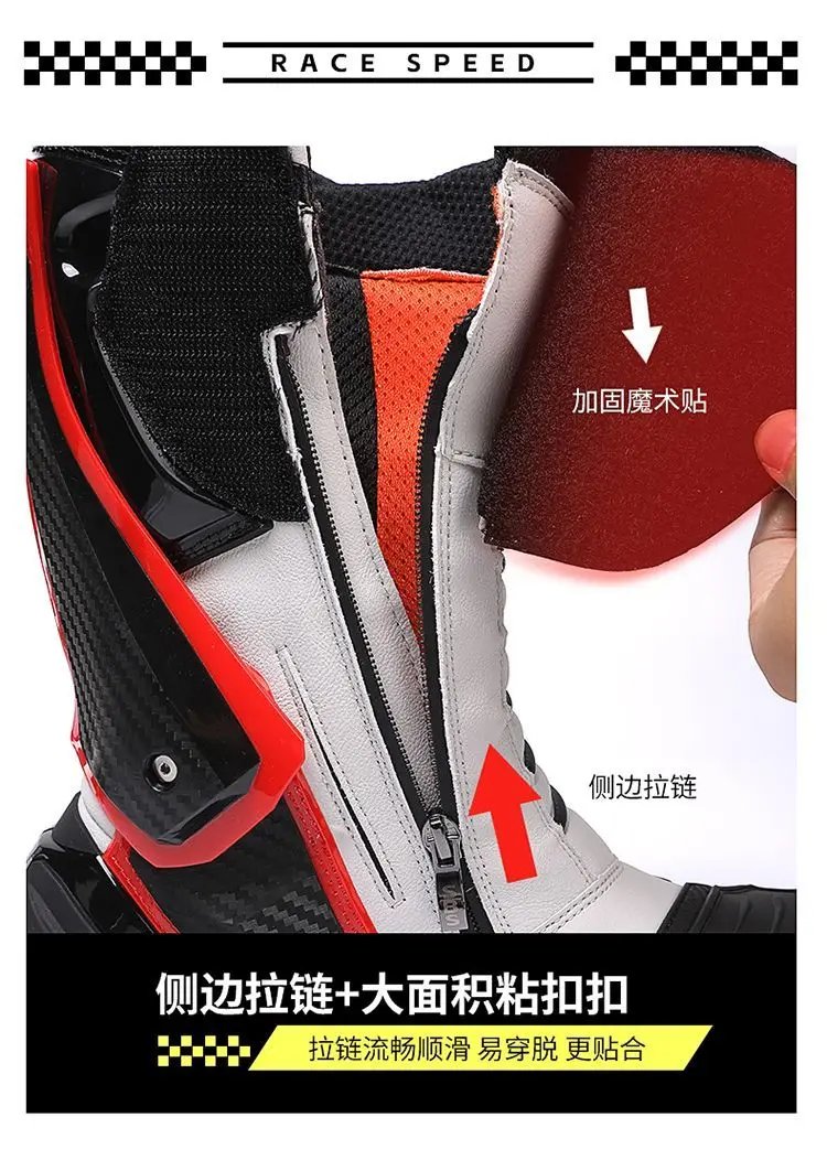 JG WOLVES Motorcycle Boots Men Nine Strand Wolf Riding Shoes Protective Racing Gear motocross boots נעלי רכיבה לאופנוע כביש