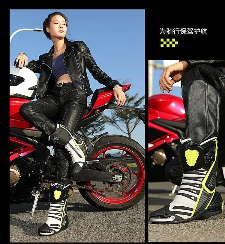 JG WOLVES Motorcycle Boots Men Nine Strand Wolf Riding Shoes Protective Racing Gear motocross boots נעלי רכיבה לאופנוע כביש