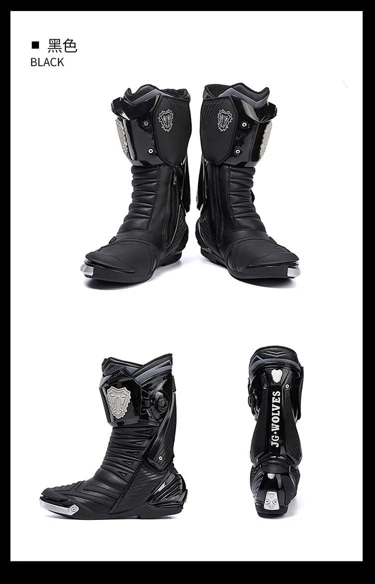 JG WOLVES Motorcycle Boots Men Nine Strand Wolf Riding Shoes Protective Racing Gear motocross boots נעלי רכיבה לאופנוע כביש