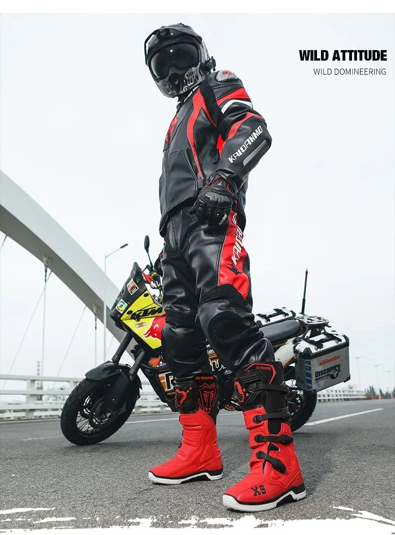 Track Shoes Motorcycle Anti-skid Motocross Boots Off-road Locomotive Riding Boots Tension Off-road Anti-drop Riding Equipment