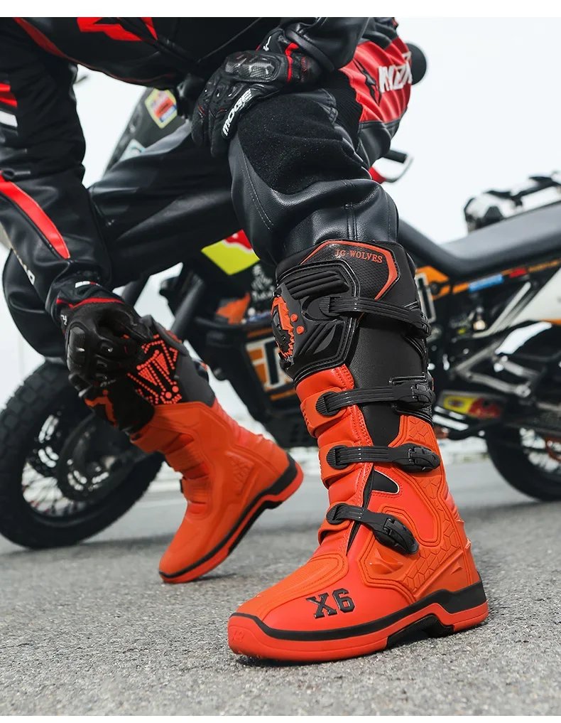 Track Shoes Motorcycle Anti-skid Motocross Boots Off-road Locomotive Riding Boots Tension Off-road Anti-drop Riding Equipment